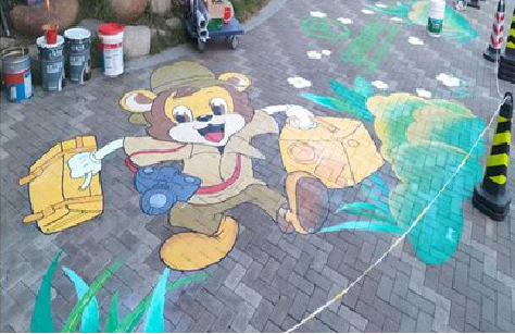 祁阳夏季画地面彩绘会遇到的问题