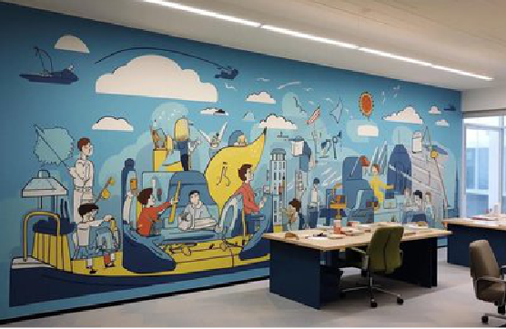 祁阳办公室墙绘的特点。