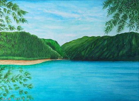 祁阳在墙绘中，如何绘画绿水青山？