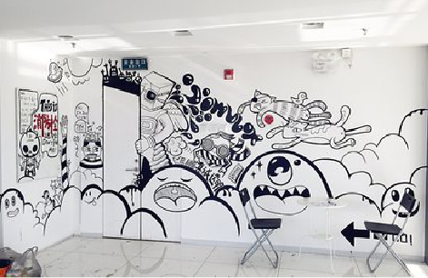 祁阳手绘墙并非传统涂鸦。